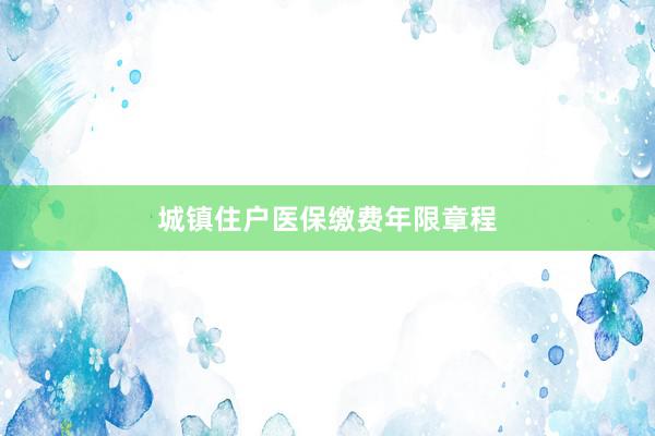 城镇住户医保缴费年限章程